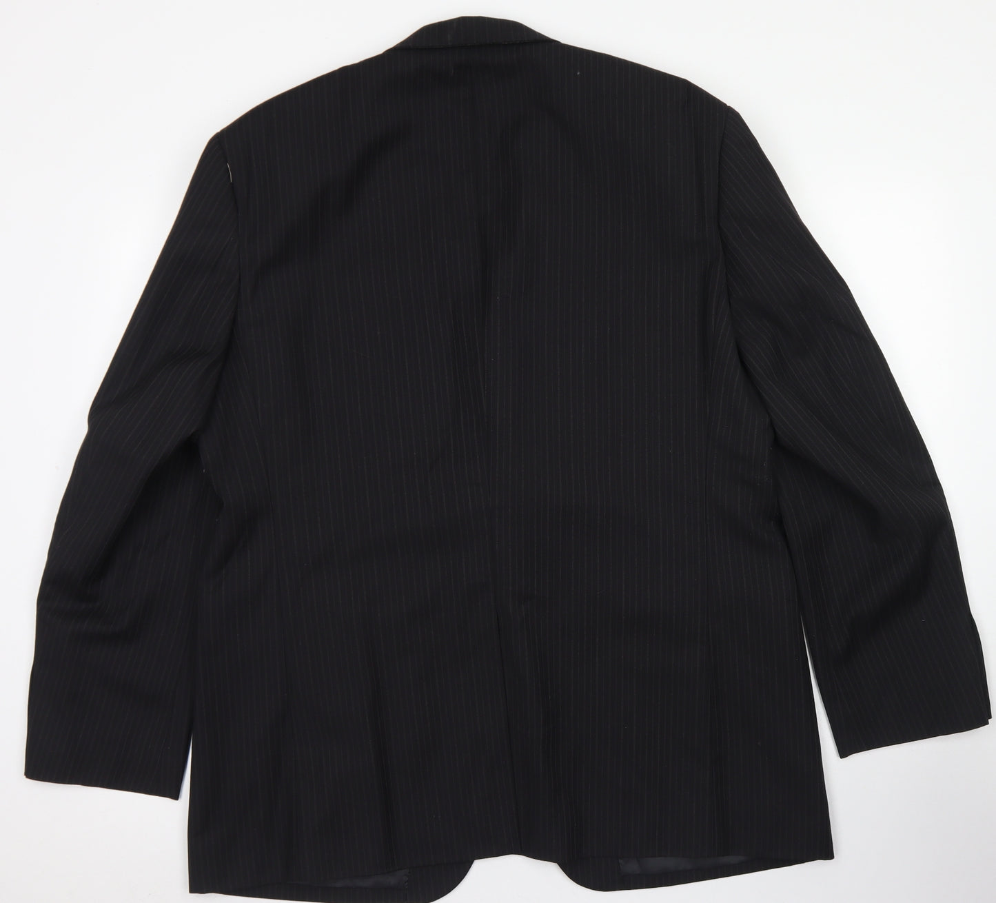 Sovereign Mens Black Striped Wool Jacket Blazer Size 44