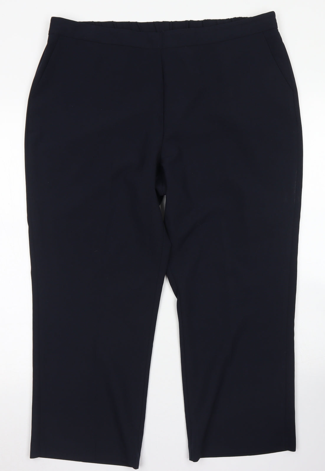 Bonmarché Womens Blue  Polyester Dress Pants Trousers Size 18 L23 in Regular