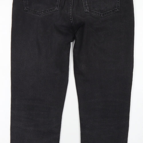 Denim Co Womens Black  Cotton Straight Jeans Size 12 L24 in Regular Button