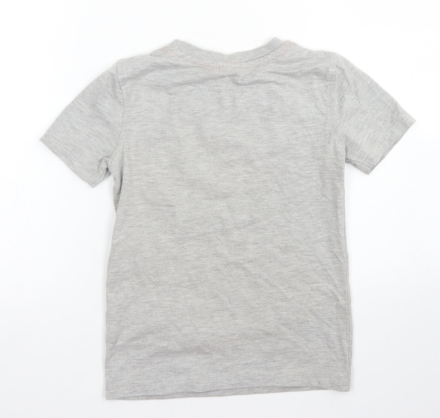George Boys Grey  Cotton Basic T-Shirt Size 6-7 Years Crew Neck  - Spider-Man