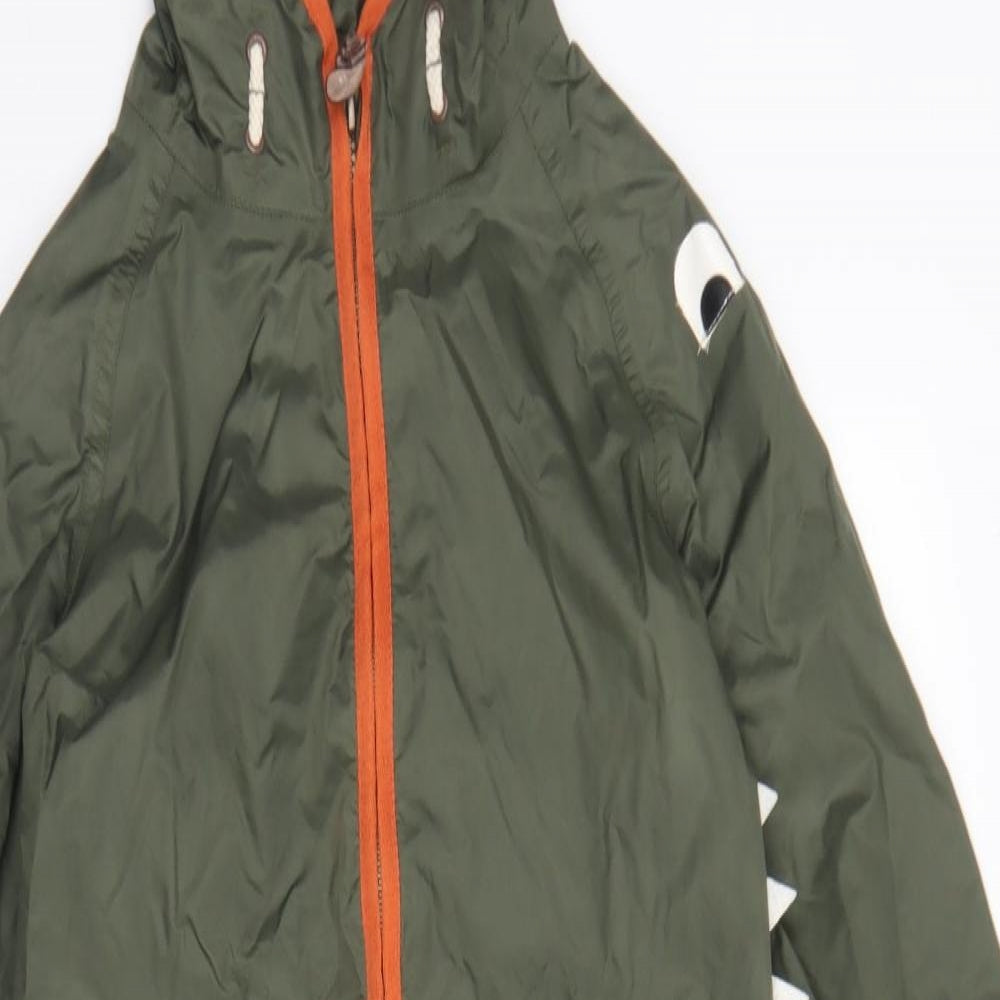NEXT Boys Green   Rain Coat Jacket Size 5-6 Years  Zip - Rain suit
