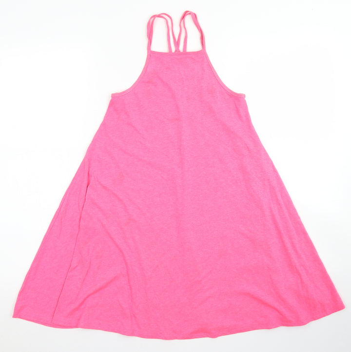 TU Girls Pink  Polyester Trapeze & Swing  Size 9 Years  Square Neck