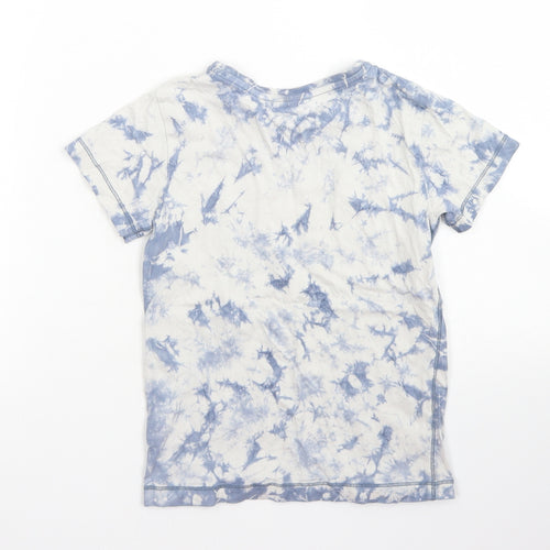 NEXT Boys Blue  Cotton Basic T-Shirt Size 5 Years Crew Neck  - Tie Dye