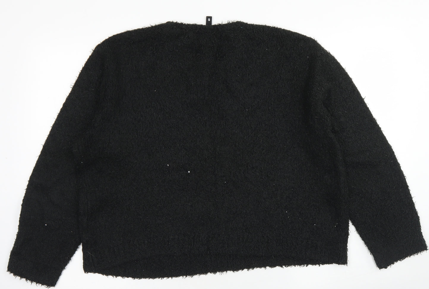Divided Womens Black Crew Neck  Polyester Pullover Jumper Size S