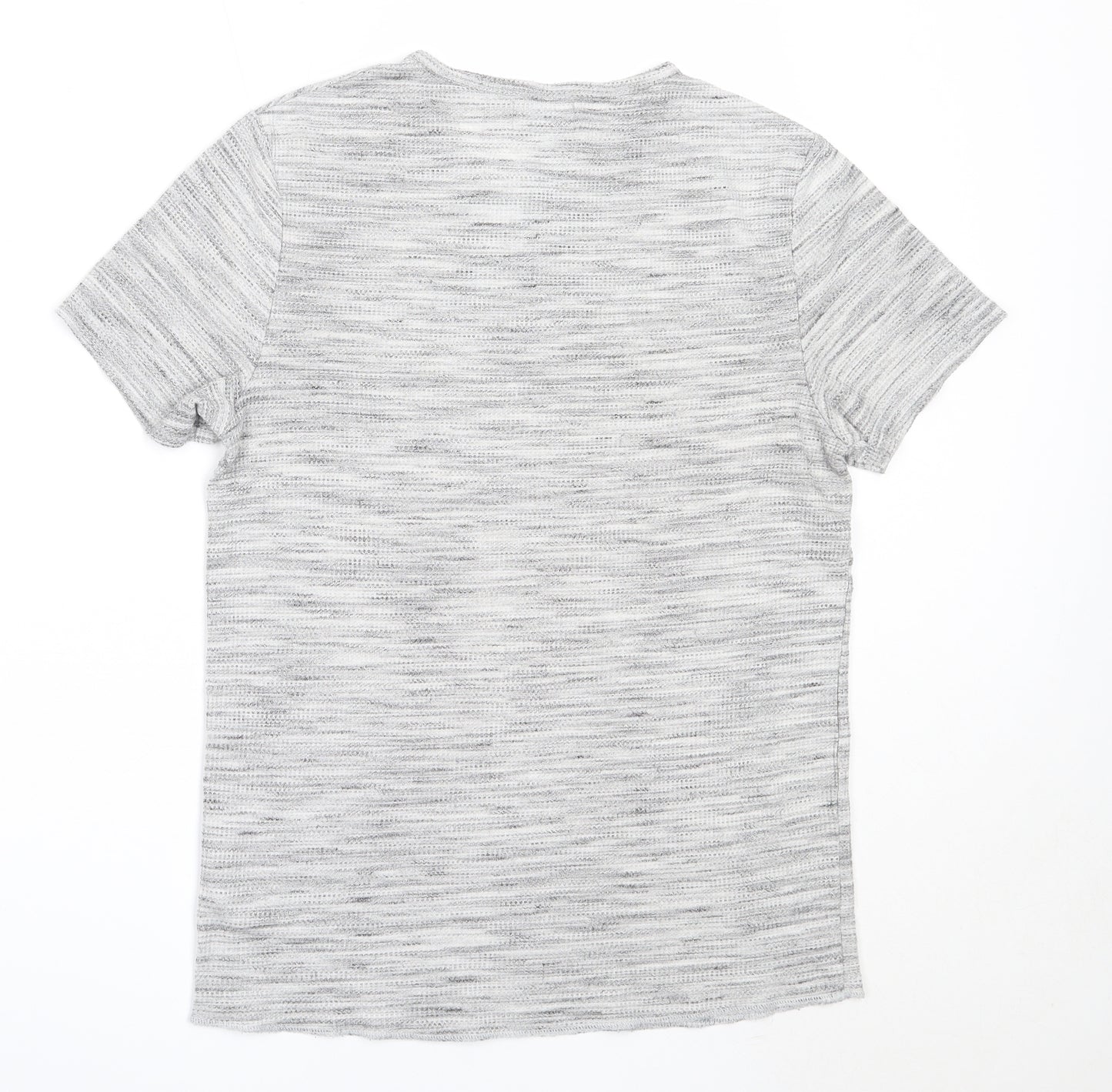 Topman Mens Grey  Polyester  T-Shirt Size XS Round Neck