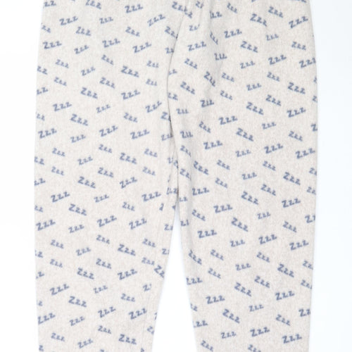 Primark Womens Beige Solid Polyester Capri Pyjama Pants Size S