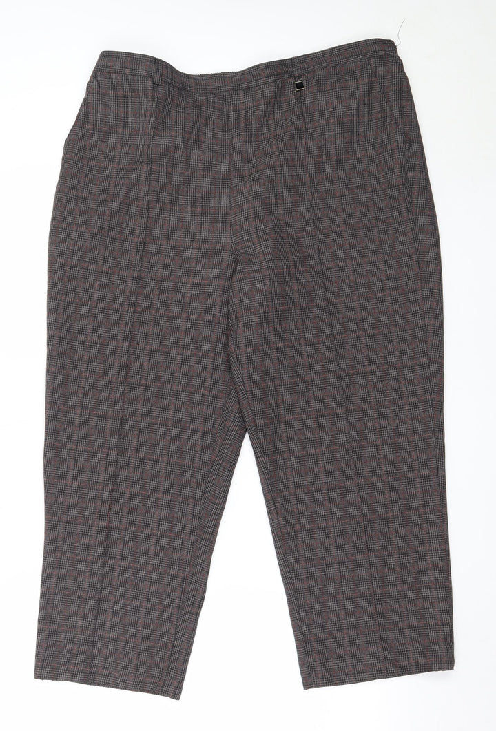 BM Womens Grey  Polyester Capri Trousers Size 18 L24.5 in Regular