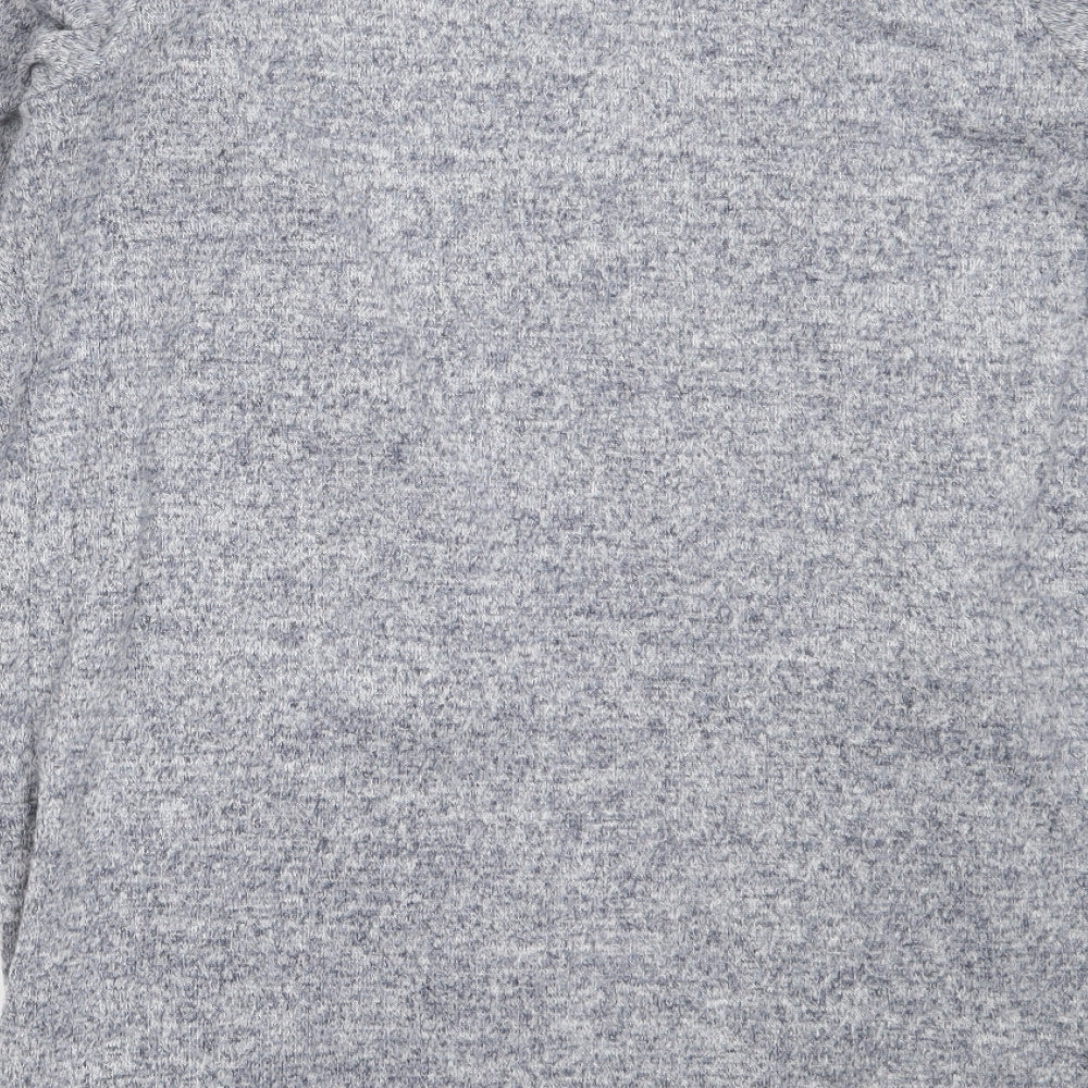 Nutmeg Womens Blue Round Neck  Polyester Pullover Jumper Size 8