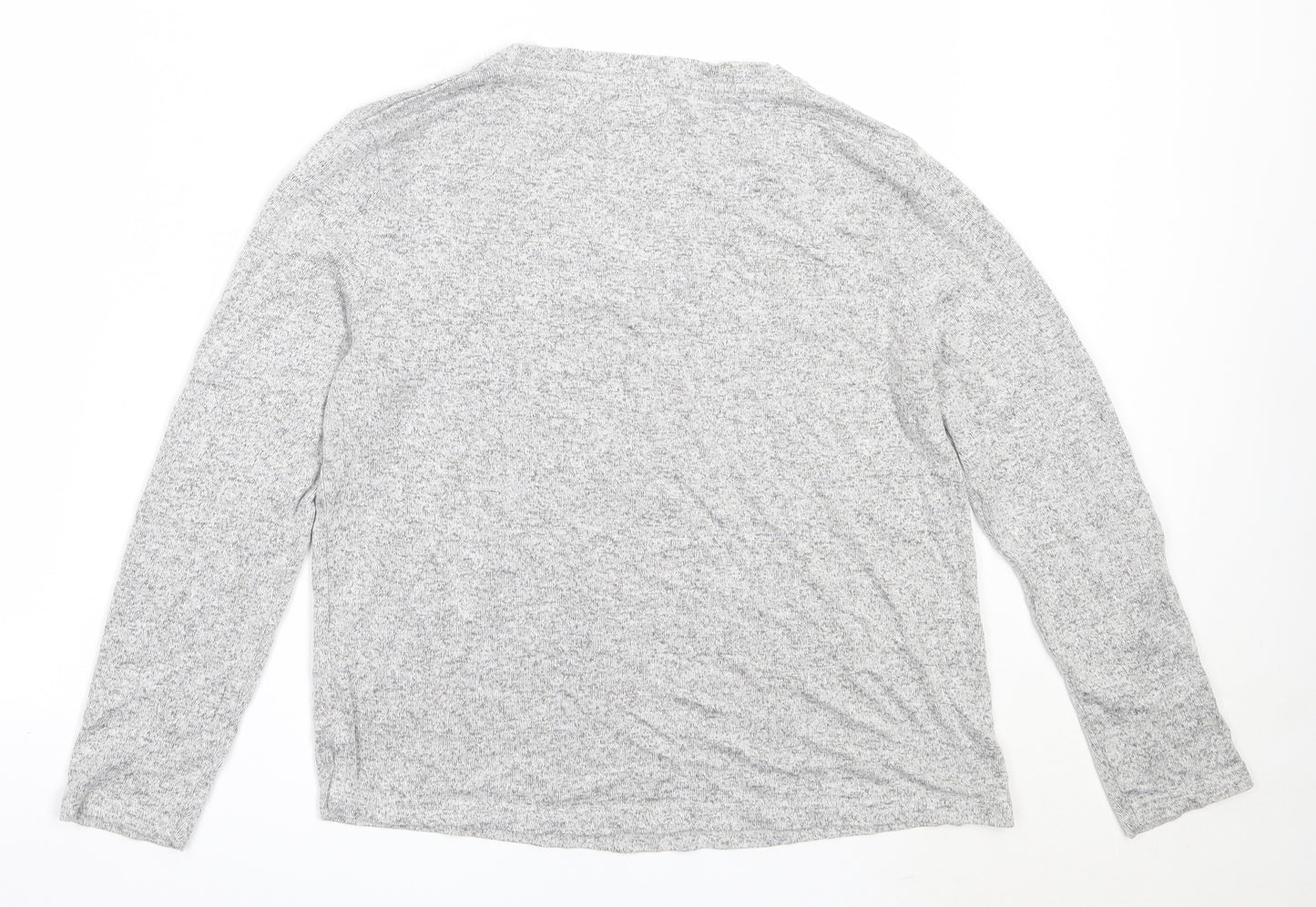 Avenue Womens Grey V-Neck  Viscose Pullover Jumper Size 12