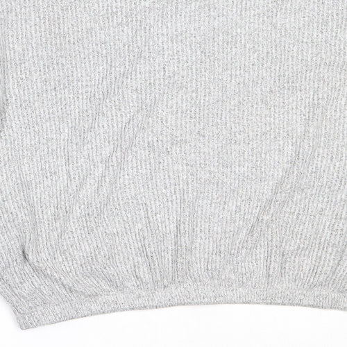 Garage Womens Grey High Neck  Rayon Pullover Jumper Size M