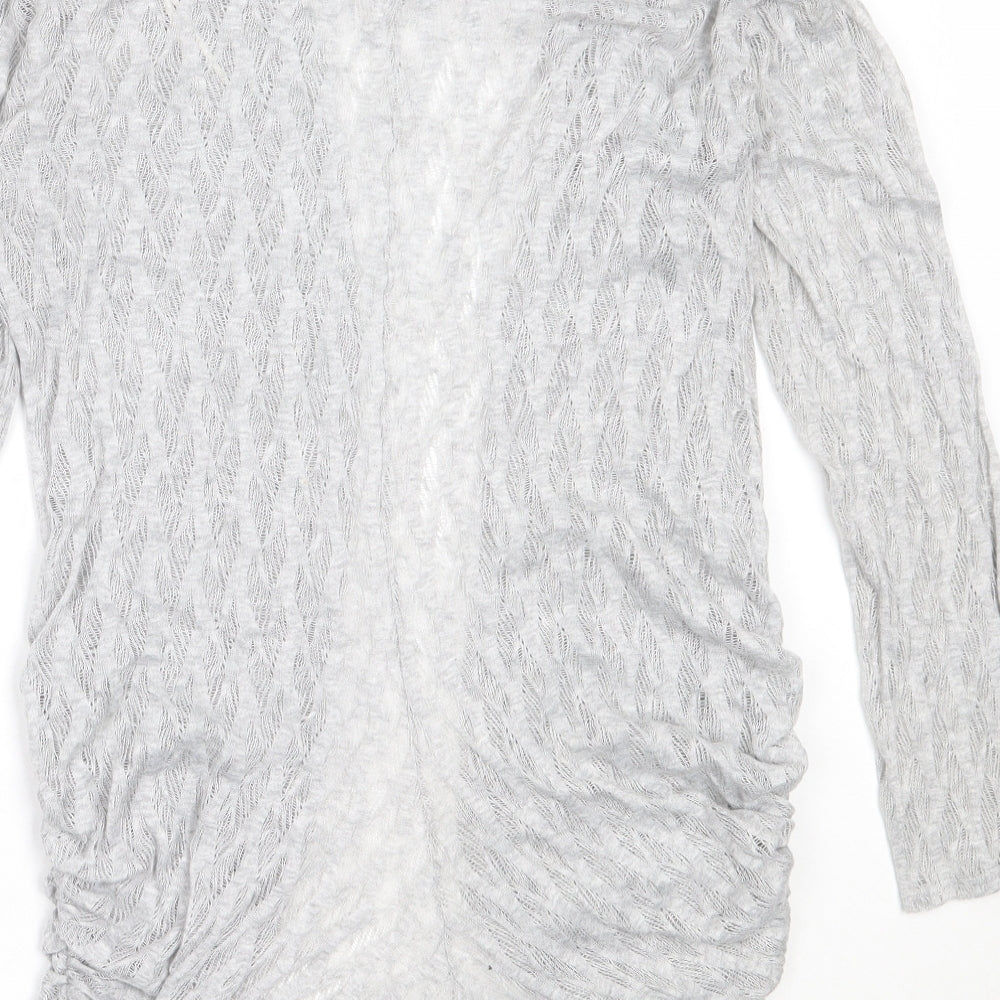 Graffic Womens Grey Round Neck  Polyester Cardigan Jumper Size M