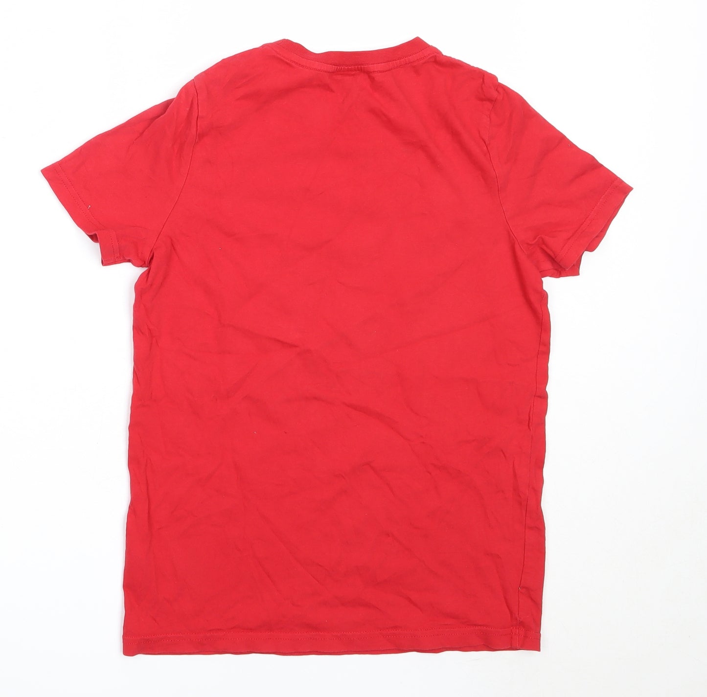 F&F Boys Red  Cotton Basic T-Shirt Size 10-11 Years Round Neck  - playstation