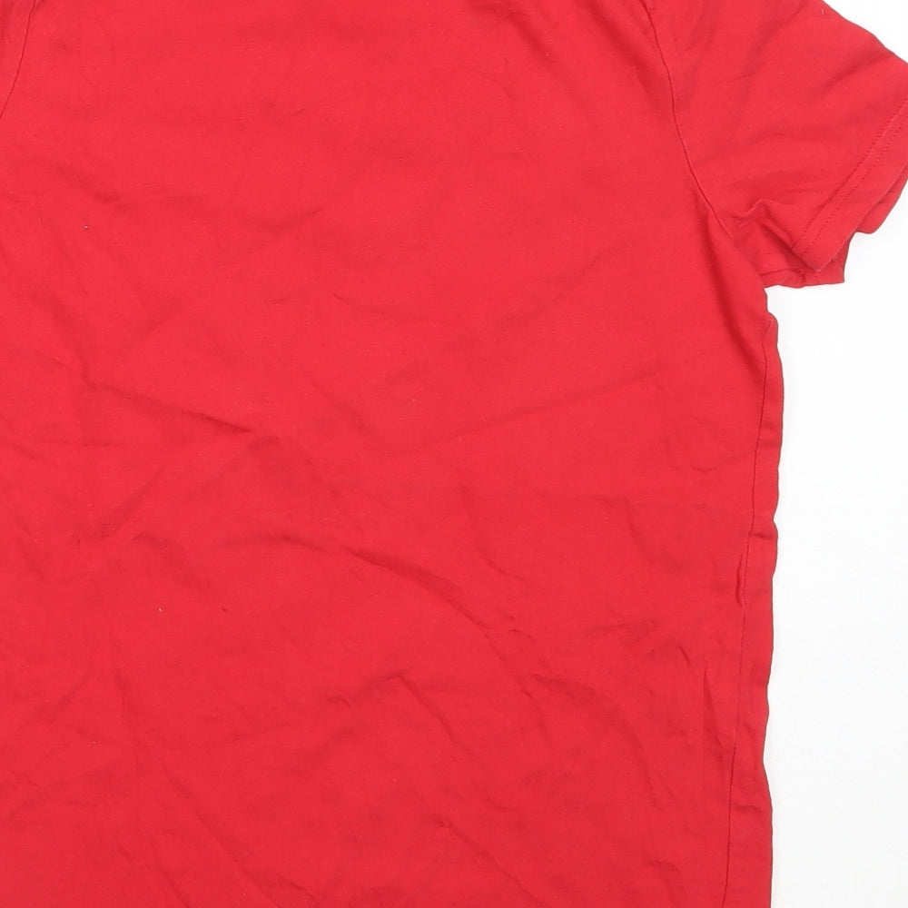 F&F Boys Red  Cotton Basic T-Shirt Size 10-11 Years Round Neck  - playstation