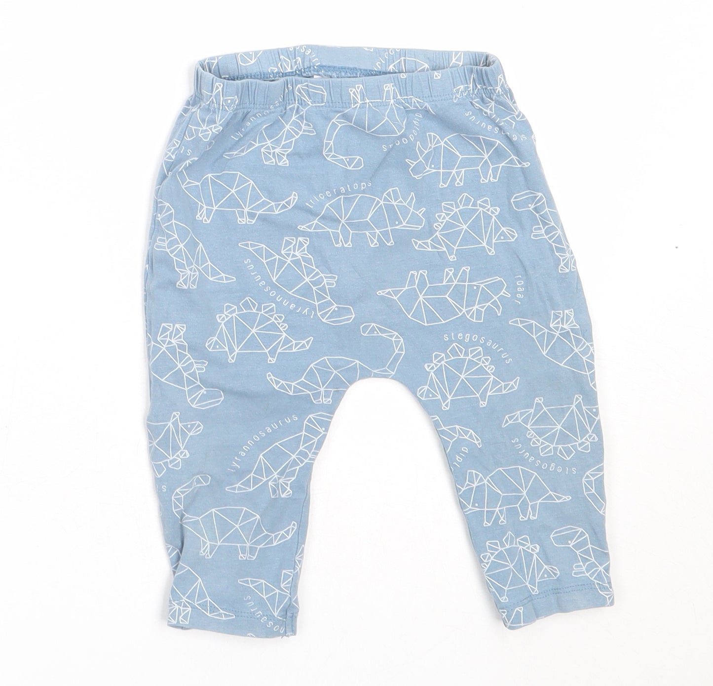 TU Boys Blue  Cotton Capri Trousers Size 6-9 Months