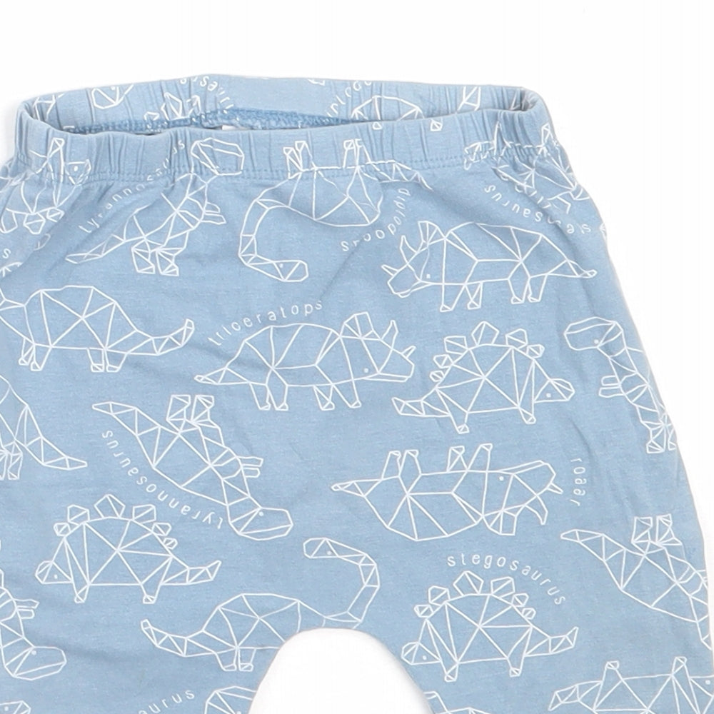 TU Boys Blue  Cotton Capri Trousers Size 6-9 Months