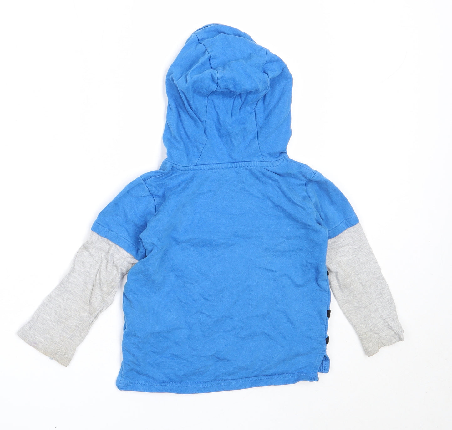 Blue Zoo Boys Blue  Cotton Pullover Hoodie Size 2-3 Years