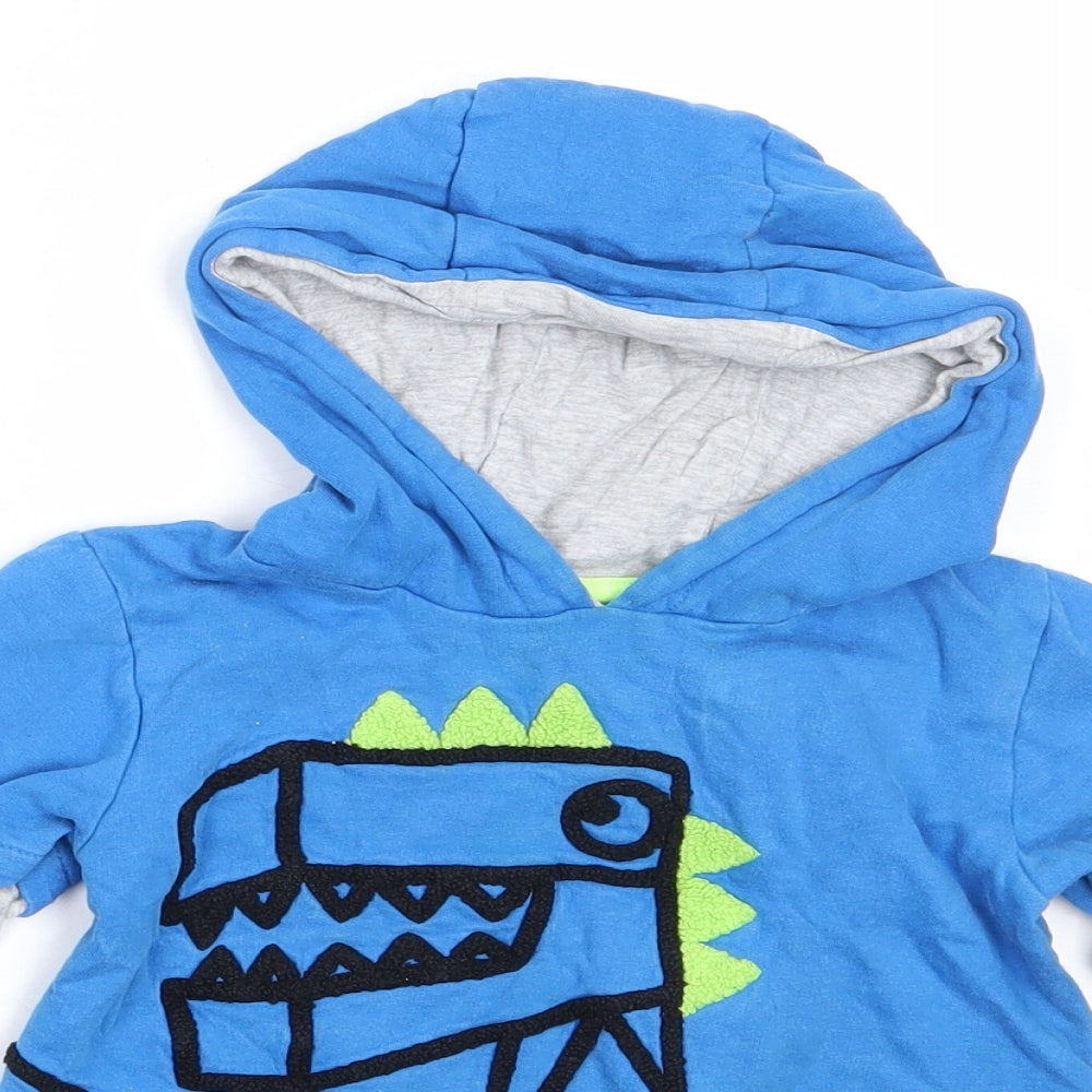 Blue Zoo Boys Blue  Cotton Pullover Hoodie Size 2-3 Years