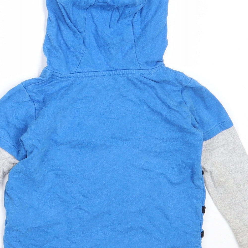 Blue Zoo Boys Blue  Cotton Pullover Hoodie Size 2-3 Years