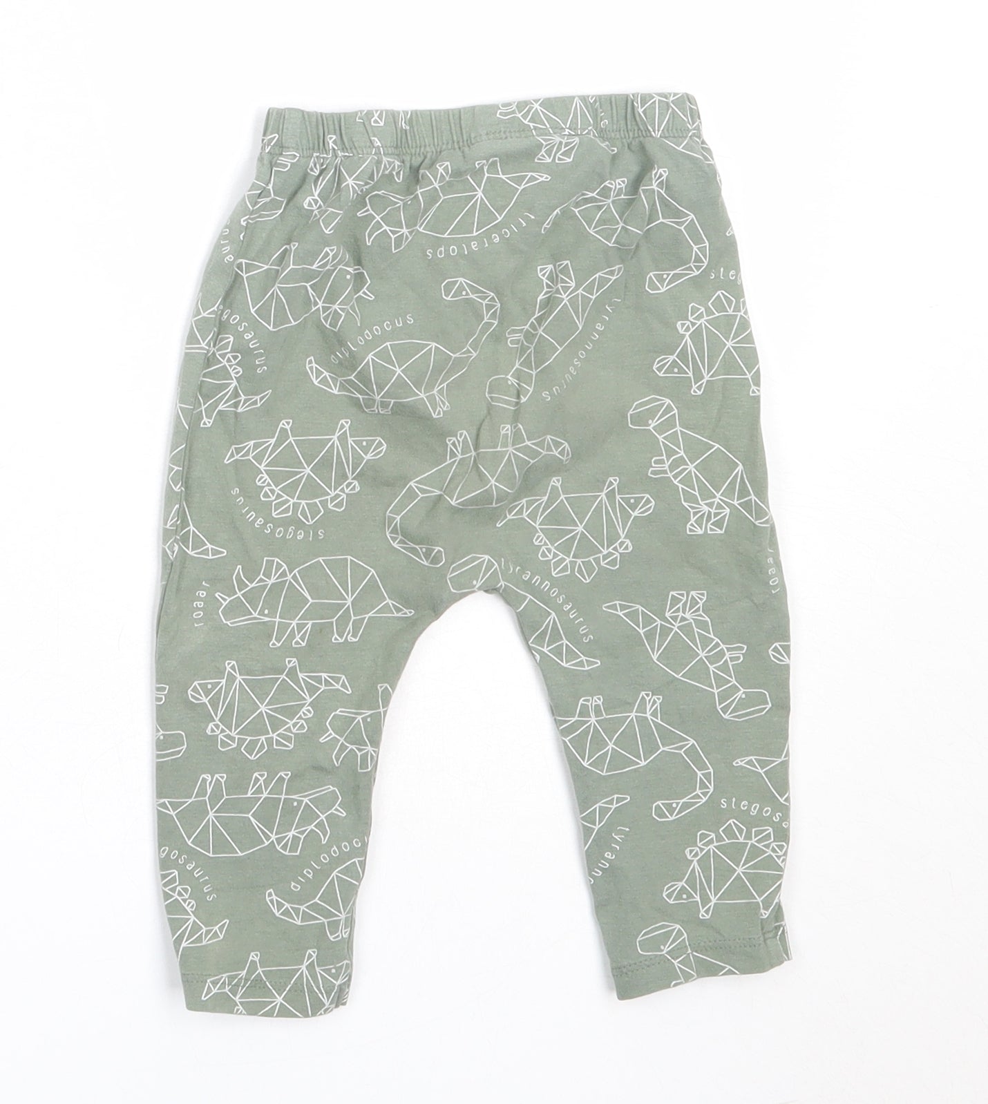 TU Boys Green  Cotton Capri Trousers Size 6-9 Months