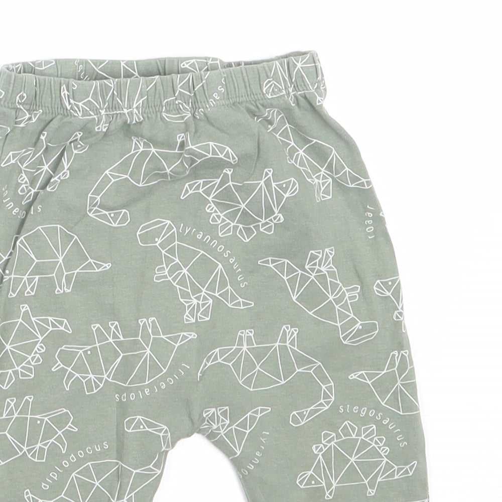 TU Boys Green  Cotton Capri Trousers Size 6-9 Months