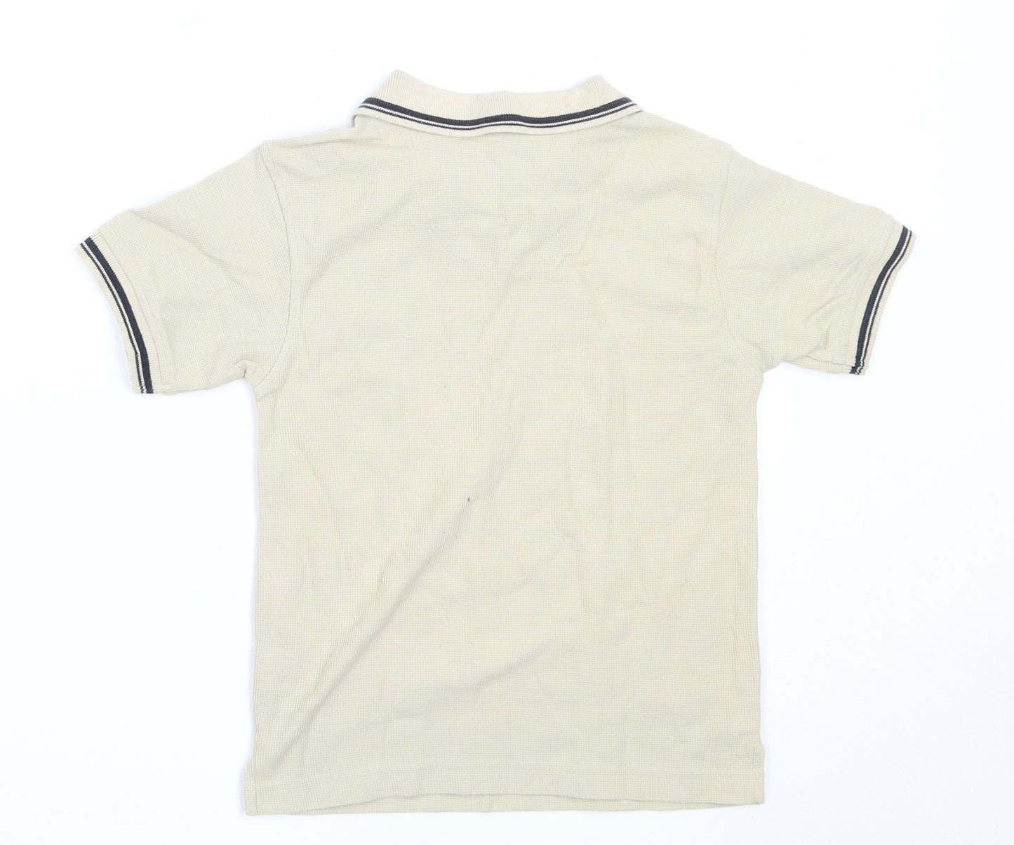 Easy Boys Beige  Cotton Basic Polo Size 4-5 Years Collared