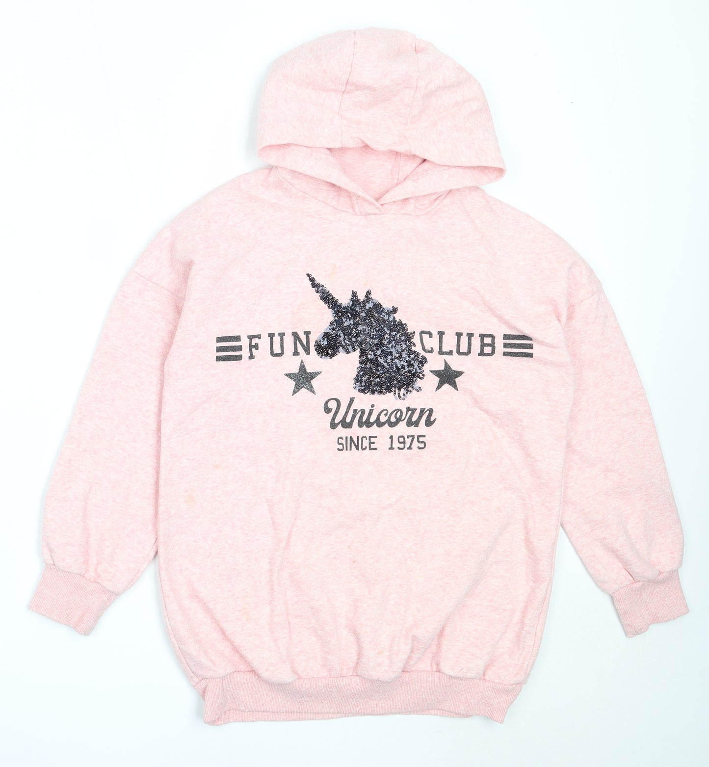 F&F Girls Pink  Cotton Pullover Hoodie Size 11-12 Years