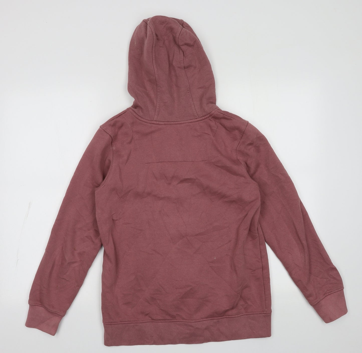Ridge & Co Womens Pink  Cotton Full Zip Hoodie Size 10  Zip