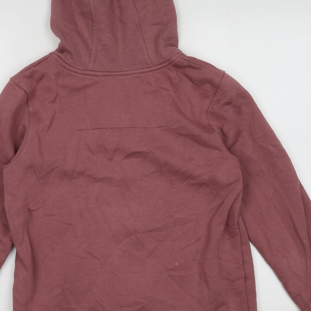 Ridge & Co Womens Pink  Cotton Full Zip Hoodie Size 10  Zip