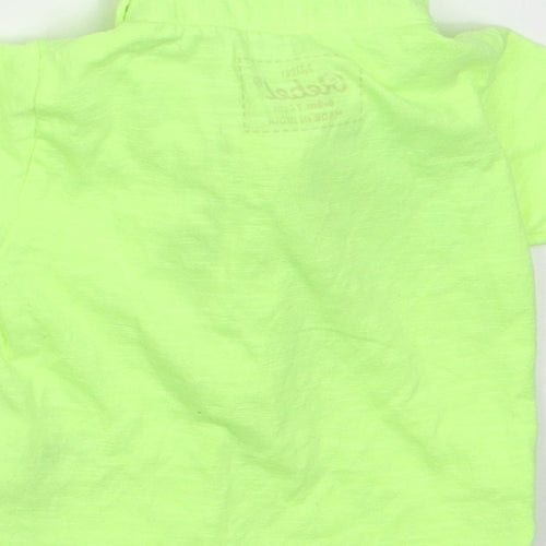 Primark Boys Green  Polyester Basic Polo Size 6-9 Months Collared Button
