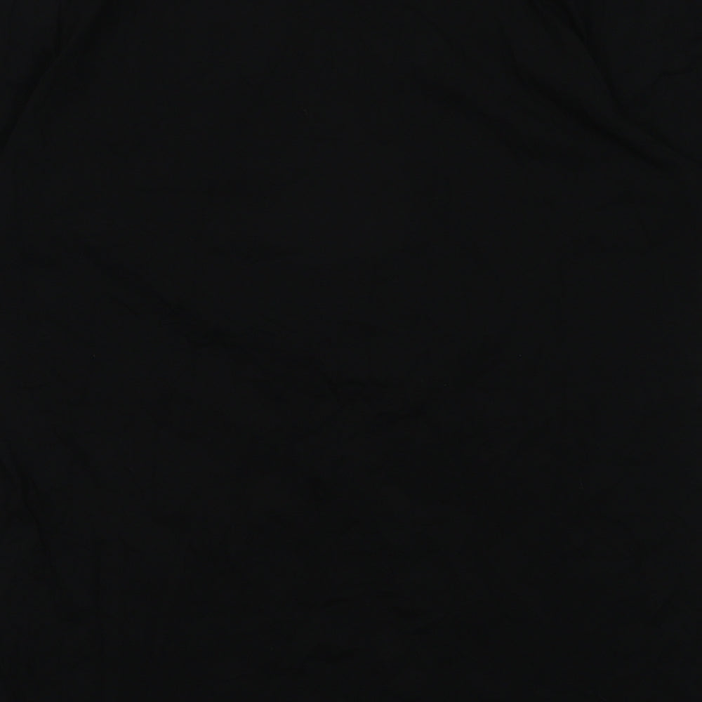 sainsburys Mens Black  Cotton  T-Shirt Size M Crew Neck  - Christmas