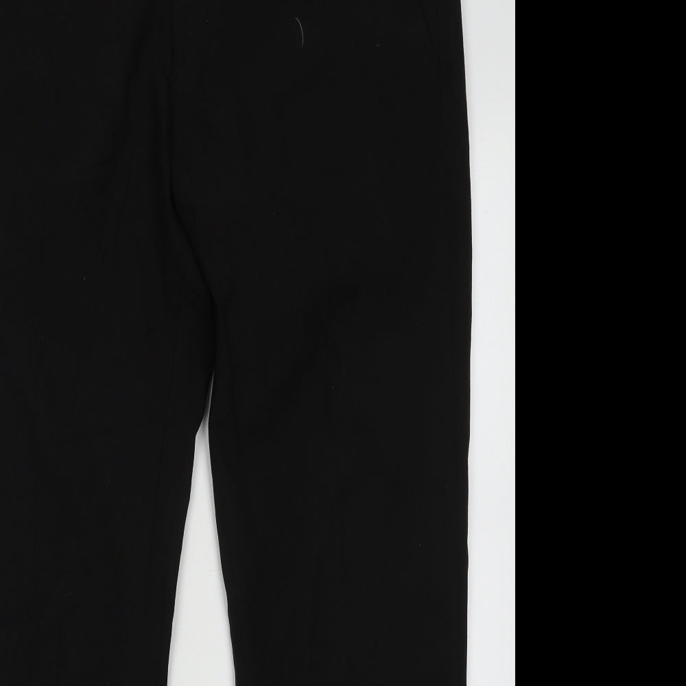 Preworn Mens Black  Polyester Trousers  Size 36 L32 in Regular Hook & Eye