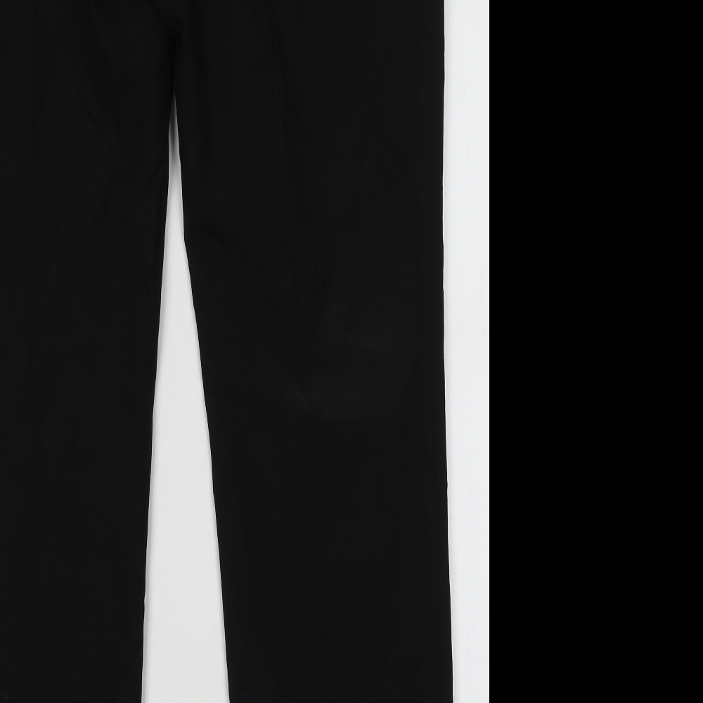 Preworn Mens Black  Polyester Trousers  Size 36 L32 in Regular Hook & Eye