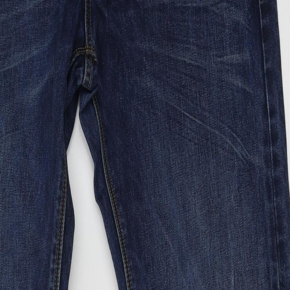 Superdry Mens Blue  Cotton Straight Jeans Size 31 L34 in Regular Button