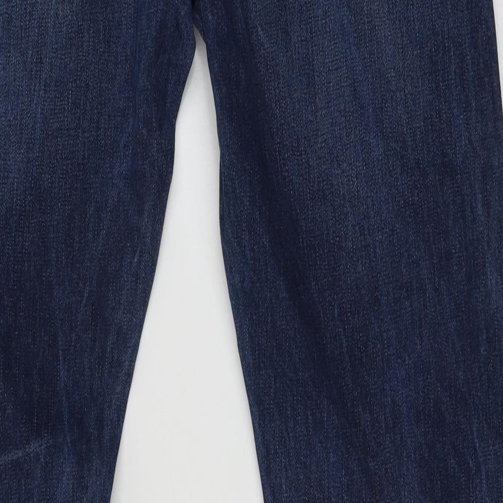 Superdry Mens Blue  Cotton Straight Jeans Size 31 L34 in Regular Button