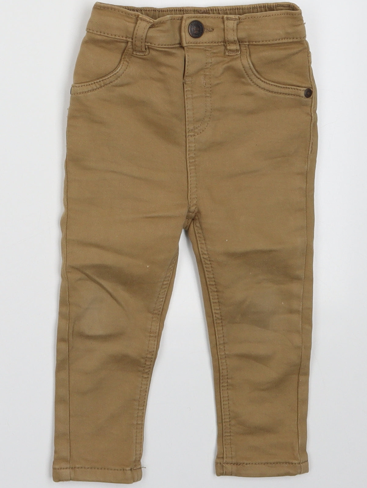 George Boys Brown  Cotton Capri Trousers Size 9-12 Months  Buckle