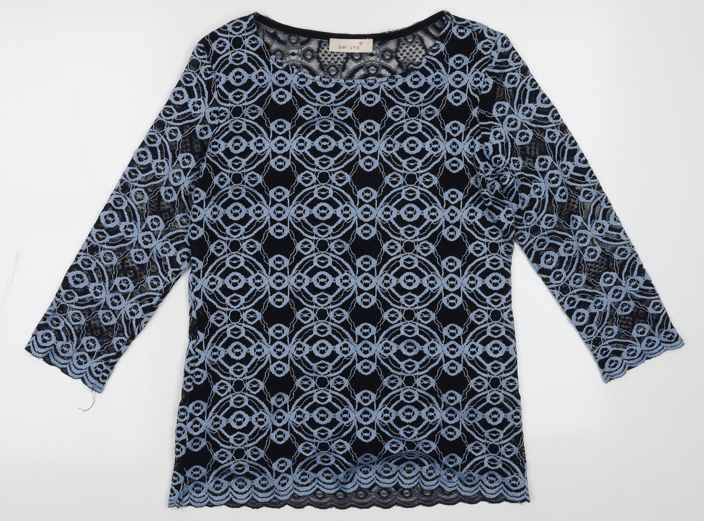 Marks and Spencer Womens Blue  Polyester Pullover Sweatshirt Size 12  Pullover