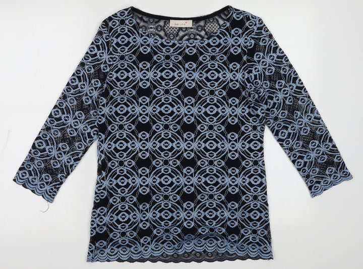 Marks and Spencer Womens Blue  Polyester Pullover Sweatshirt Size 12  Pullover