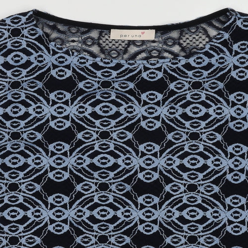 Marks and Spencer Womens Blue  Polyester Pullover Sweatshirt Size 12  Pullover