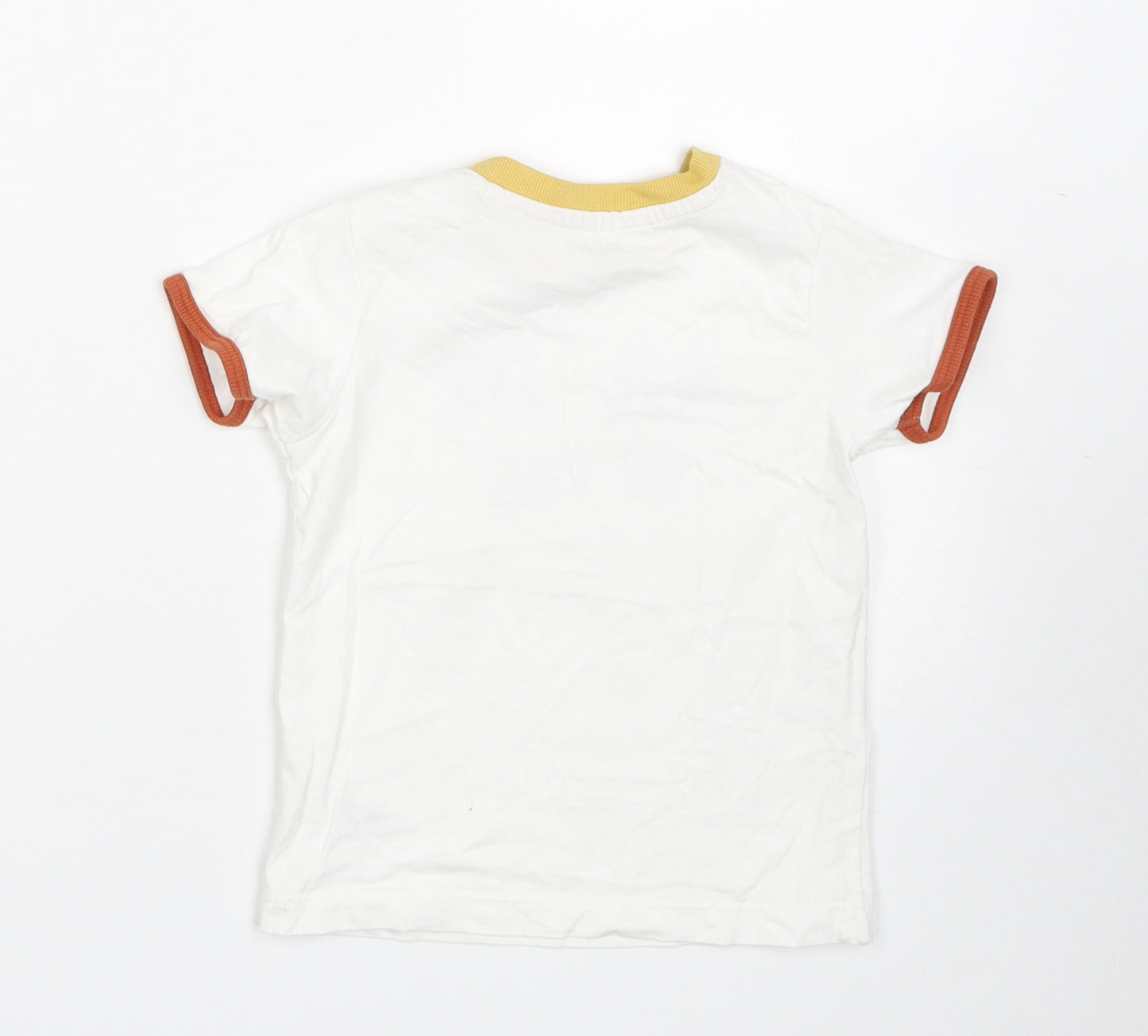 Nutmeg Boys White  Cotton Basic T-Shirt Size 2-3 Years Crew Neck Pullover - daddy is my superhero