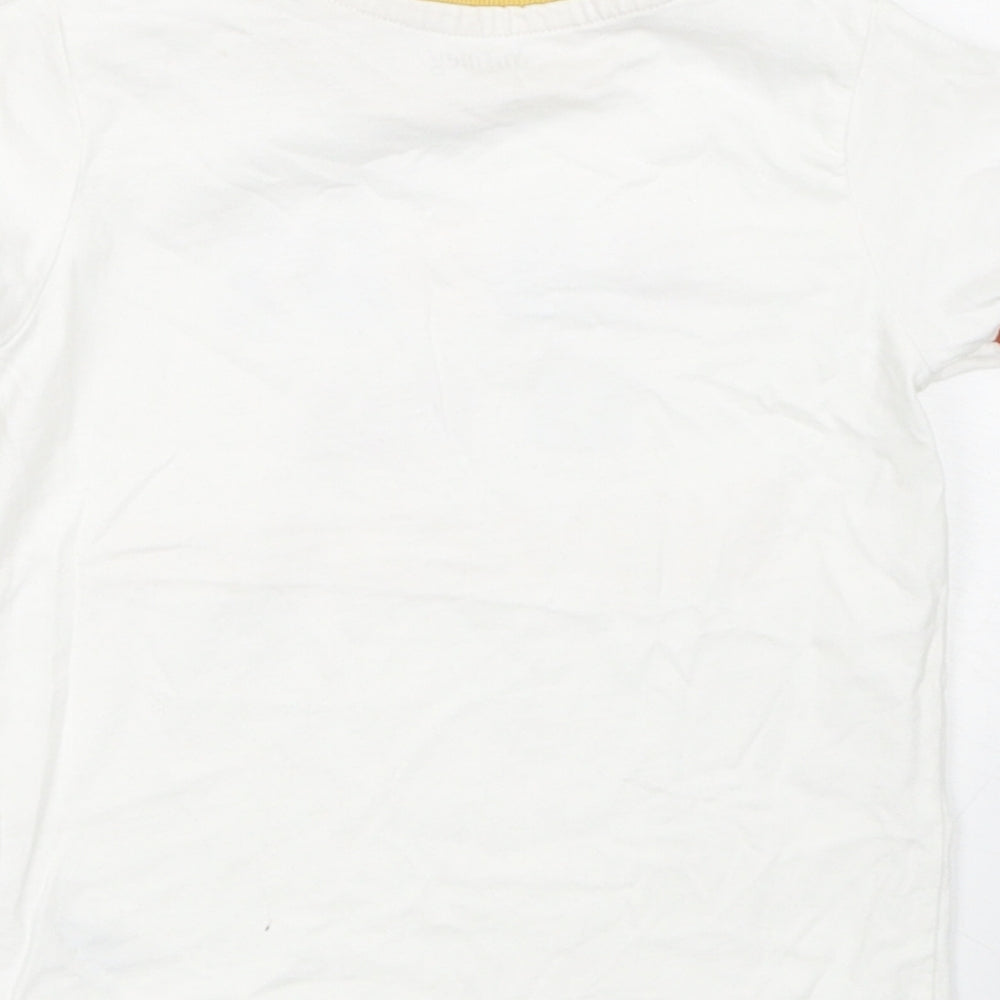 Nutmeg Boys White  Cotton Basic T-Shirt Size 2-3 Years Crew Neck Pullover - daddy is my superhero