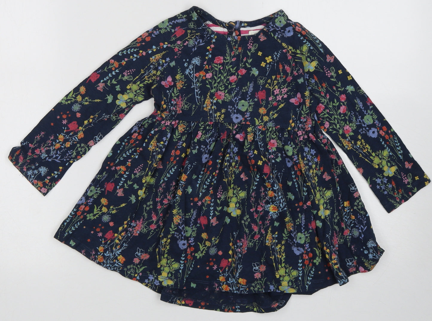 NEXT Girls Multicoloured Floral Cotton A-Line  Size 2-3 Years  Crew Neck Pullover