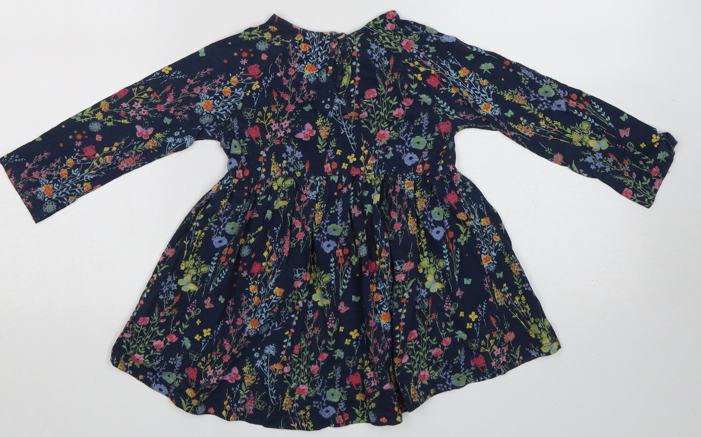 NEXT Girls Multicoloured Floral Cotton A-Line  Size 2-3 Years  Crew Neck Pullover