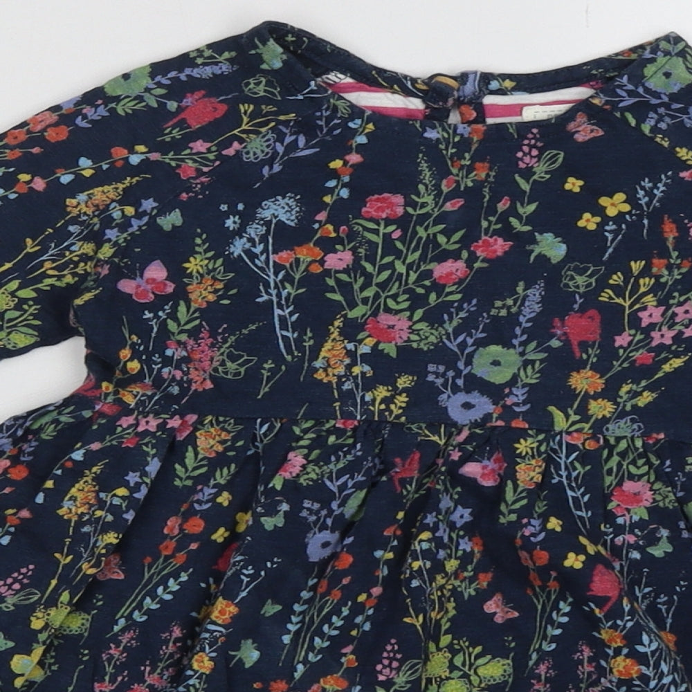 NEXT Girls Multicoloured Floral Cotton A-Line  Size 2-3 Years  Crew Neck Pullover