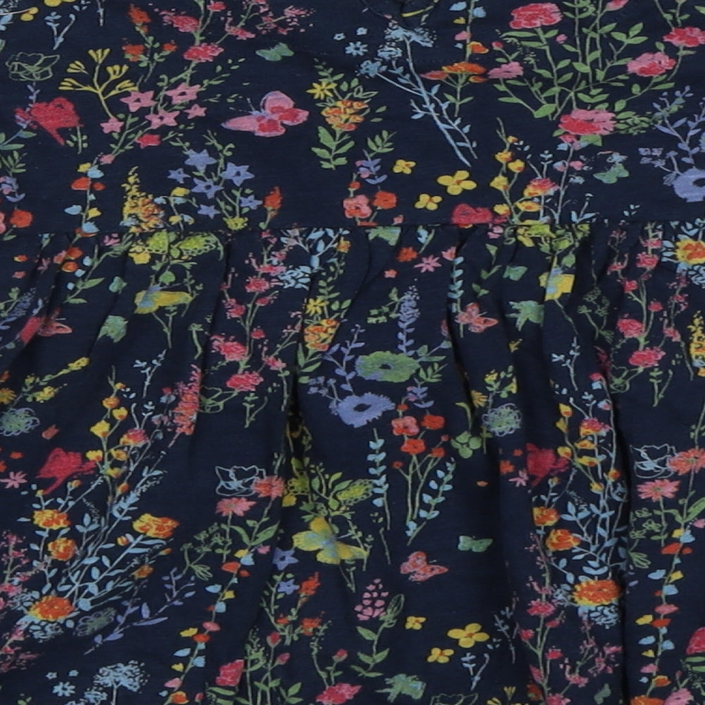 NEXT Girls Multicoloured Floral Cotton A-Line  Size 2-3 Years  Crew Neck Pullover