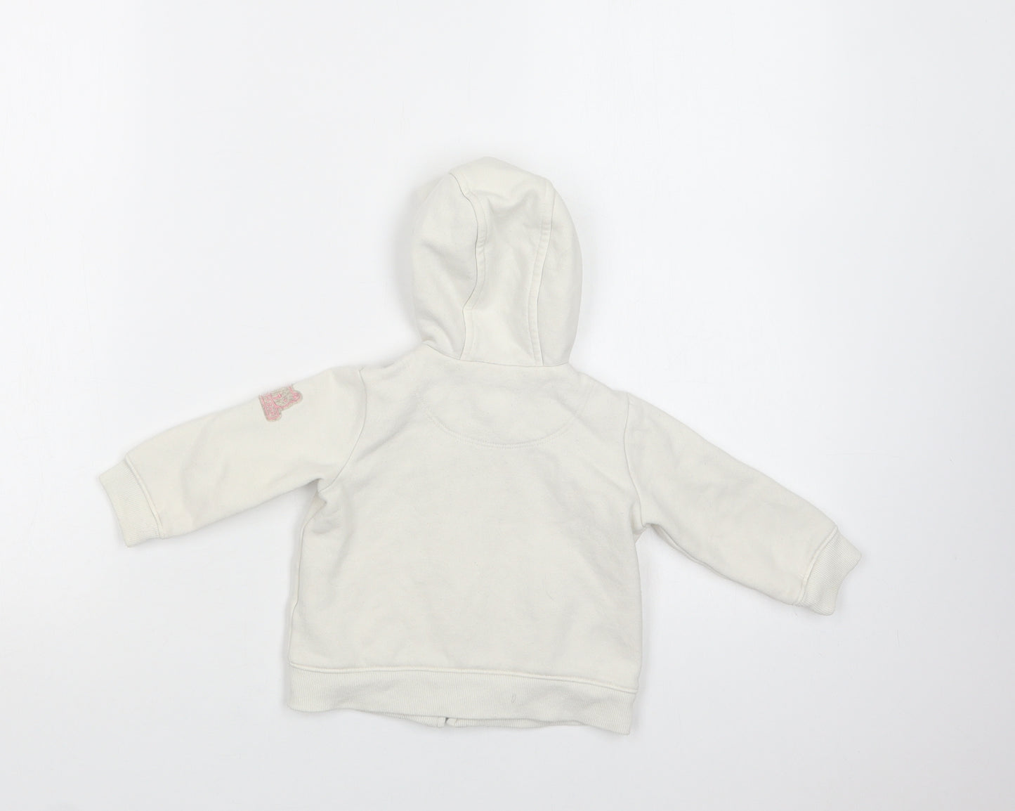 Gap Baby White  Cotton Full Zip Jumper Size 6-9 Months  Zip