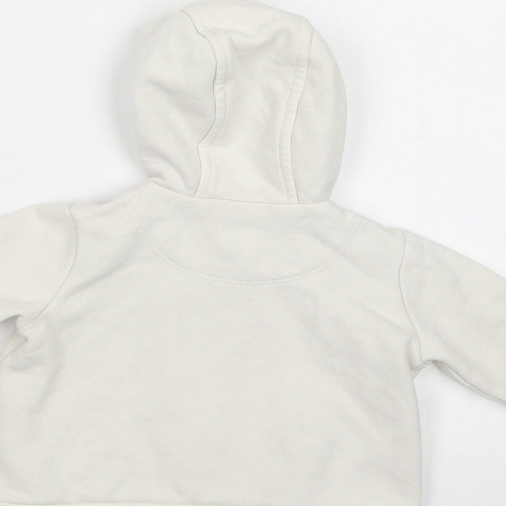 Gap Baby White  Cotton Full Zip Jumper Size 6-9 Months  Zip