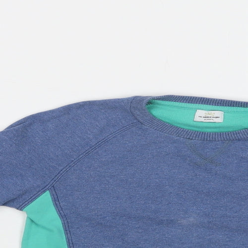 No Added Sugar Boys Blue Colourblock Cotton Pullover Sweatshirt Size 4 Years