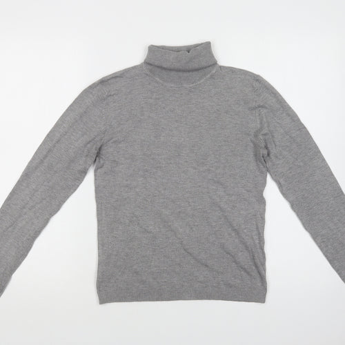Pull & Bear Womens Grey Roll Neck   Pullover Jumper Size L