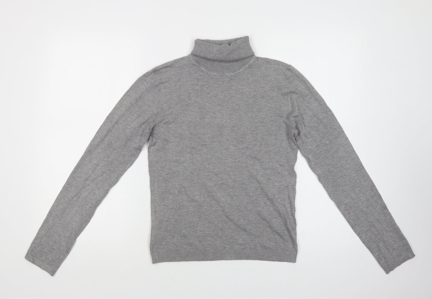 Pull & Bear Womens Grey Roll Neck   Pullover Jumper Size L