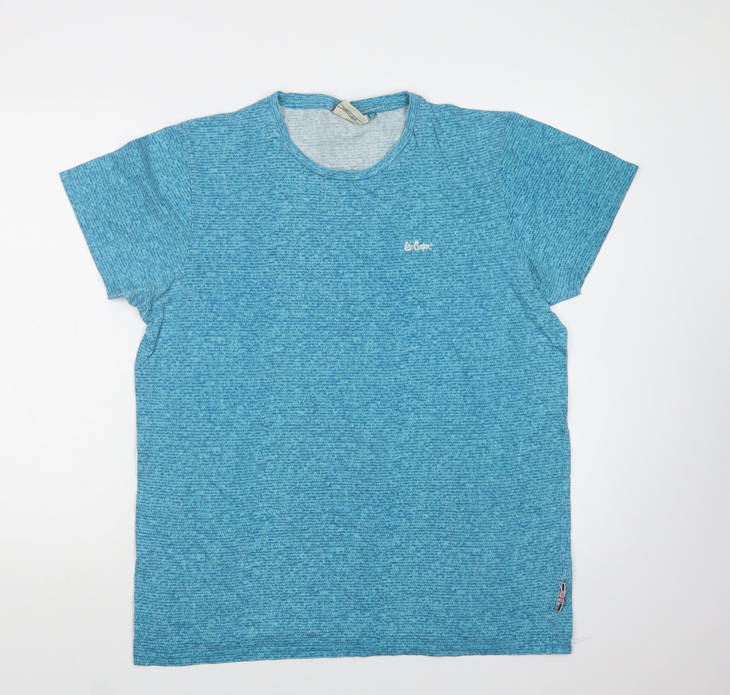 Lee Cooper Mens Blue  Cotton  T-Shirt Size L Crew Neck